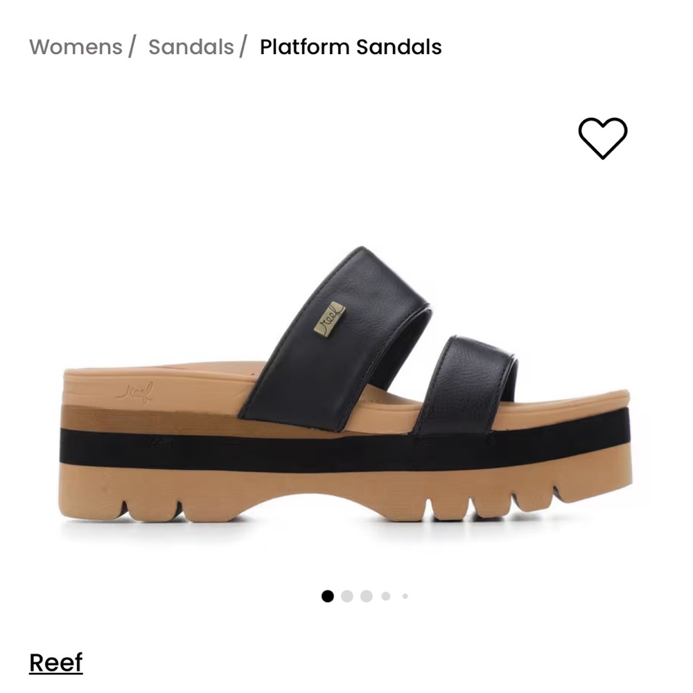 Reef Women's Black Platform Sandals